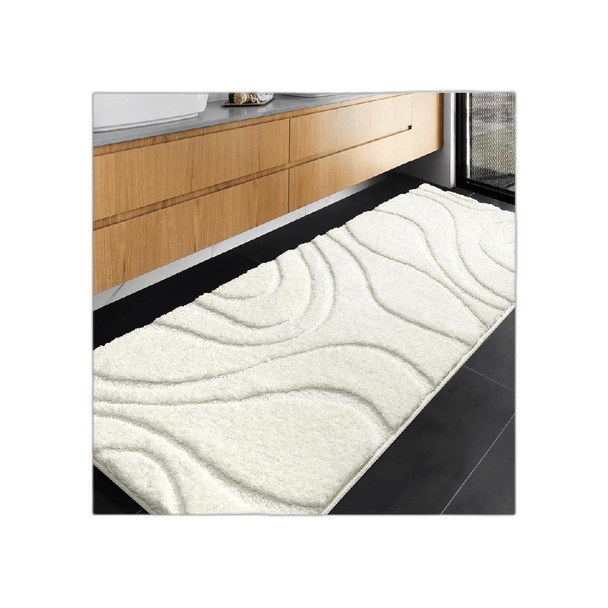 DEXDE Alfombra de baño extra larga antideslizante lavable