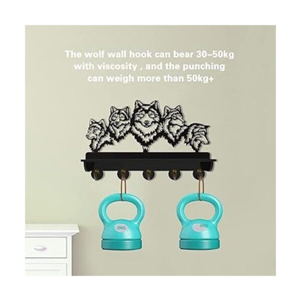 Perchero de pared de lobo KingLive estante de pared de