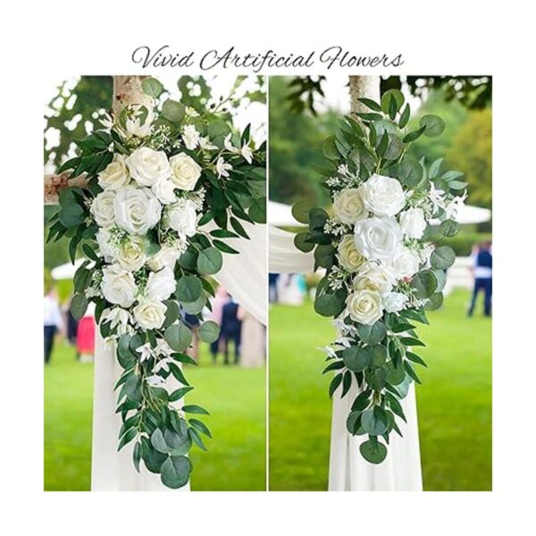 PONATIA Kit de flores artificiales de arco de boda