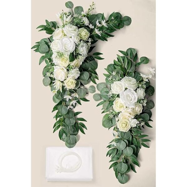 PONATIA Kit de flores artificiales de arco de boda