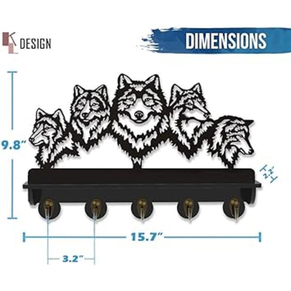 Perchero de pared de lobo KingLive estante de pared de