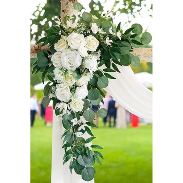 PONATIA Kit de flores artificiales de arco de boda