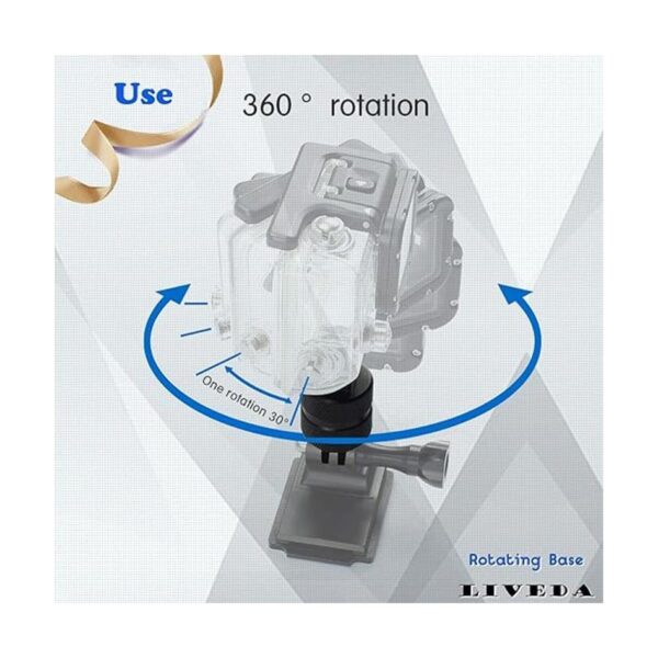 Adaptador de montaje de trípode Gopro de rotación de 360_2
