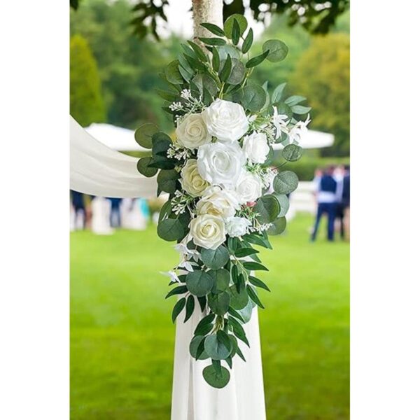 PONATIA Kit de flores artificiales de arco de boda