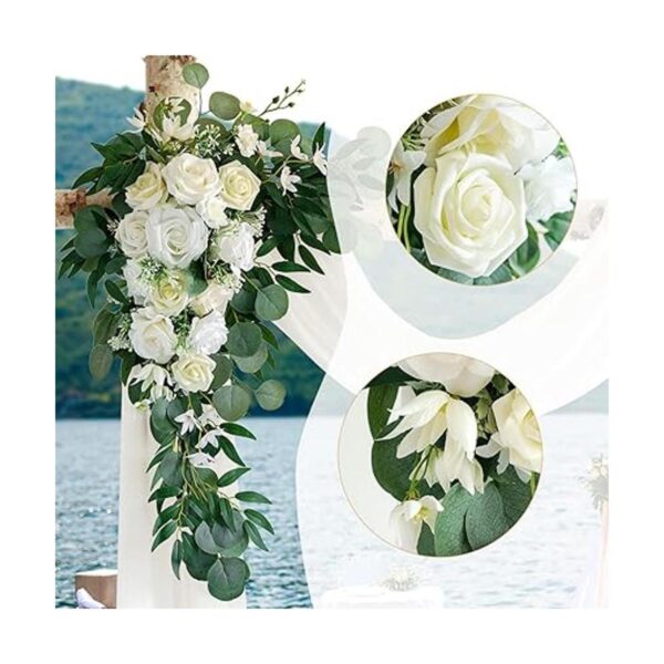 PONATIA Kit de flores artificiales de arco de boda