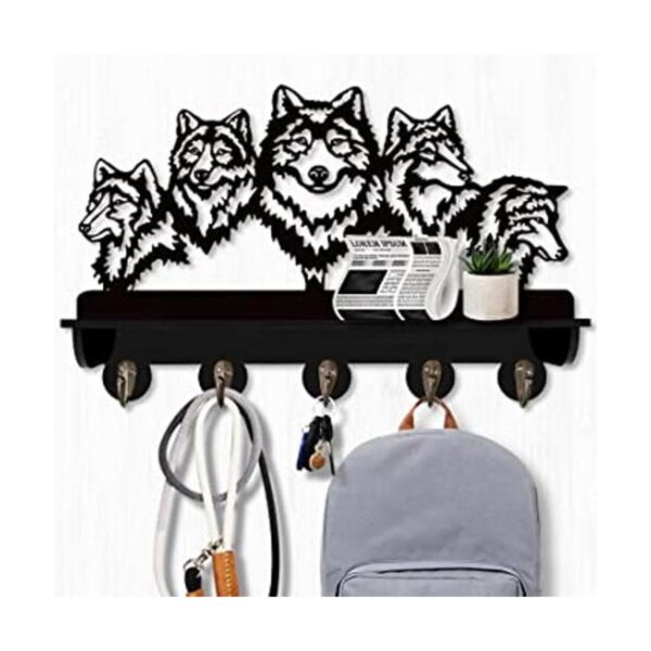 Perchero de pared de lobo KingLive estante de pared de