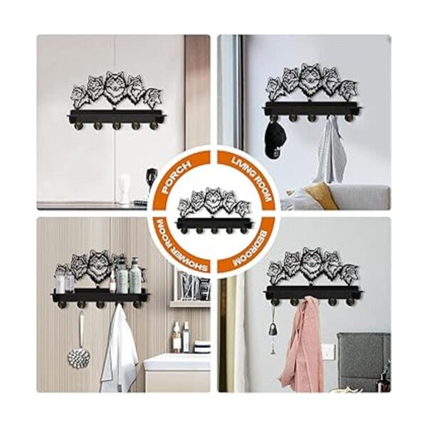 Perchero de pared de lobo KingLive estante de pared de