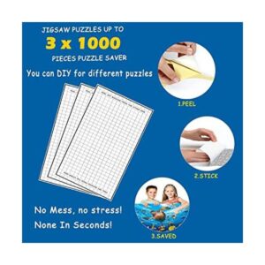Preserve 3 hojas de pegamento de rompecabezas de 1000