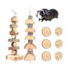 SMechanic Bunny Chew Toys Natural Apple Wood Pequeño