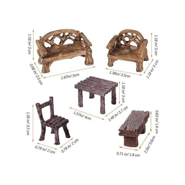 Juego de 12 piezas de adornos de muebles de jardín de