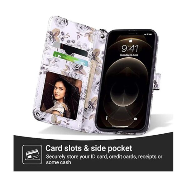 ULAK Funda compatible con iPhone 12 Pro Max con tarjetero_3