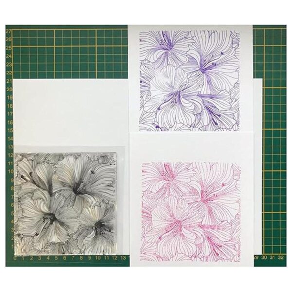 AZSG Sellos transparentes de fondo de flores para