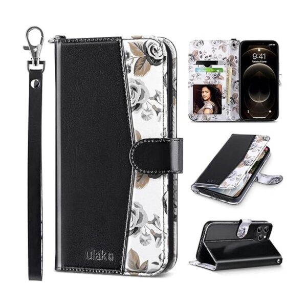ULAK Funda compatible con iPhone 12 Pro Max con tarjetero_1