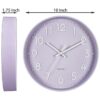 Bernhard Products Purple Wall Clock 10 Inch Silent