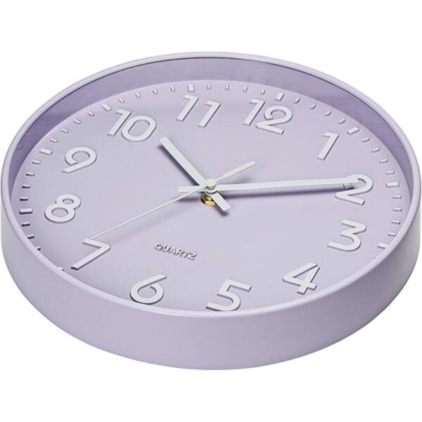 Bernhard Products Purple Wall Clock 10 Inch Silent