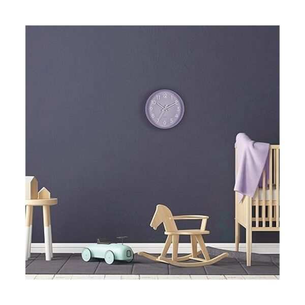 Bernhard Products Purple Wall Clock 10 Inch Silent