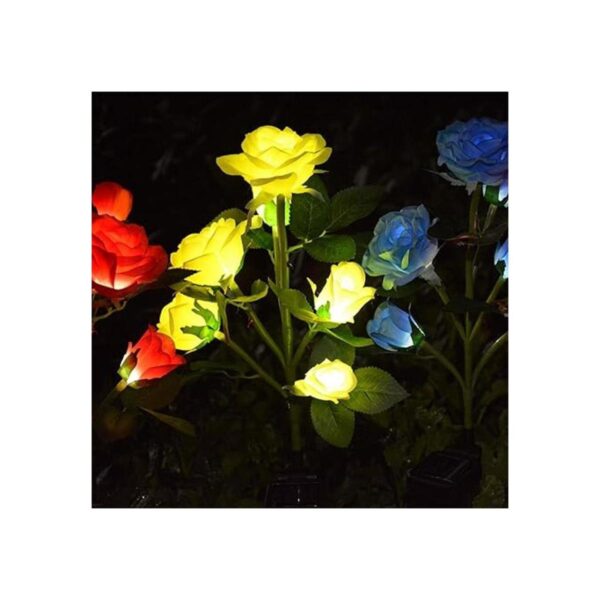 6 flores mejoradas Luces de rosas artificiales_2
