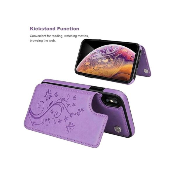 Vaburs Funda para iPhone X con tarjetero diseño de_5