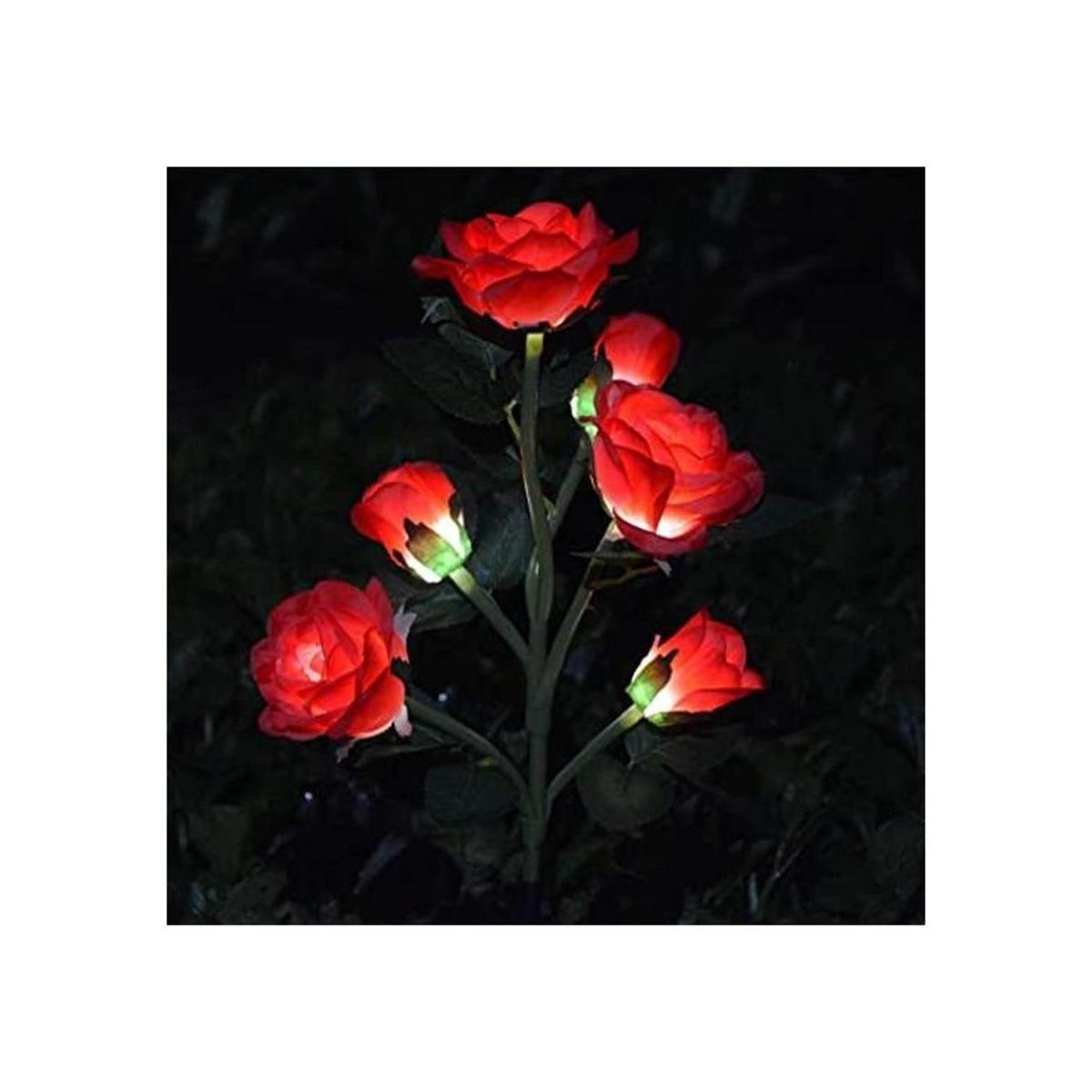 6 flores mejoradas Luces solares decorativas de jardín