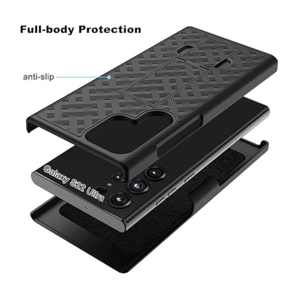 Tiflook Funda para Galaxy S22 Ultra con soporte y clip_2