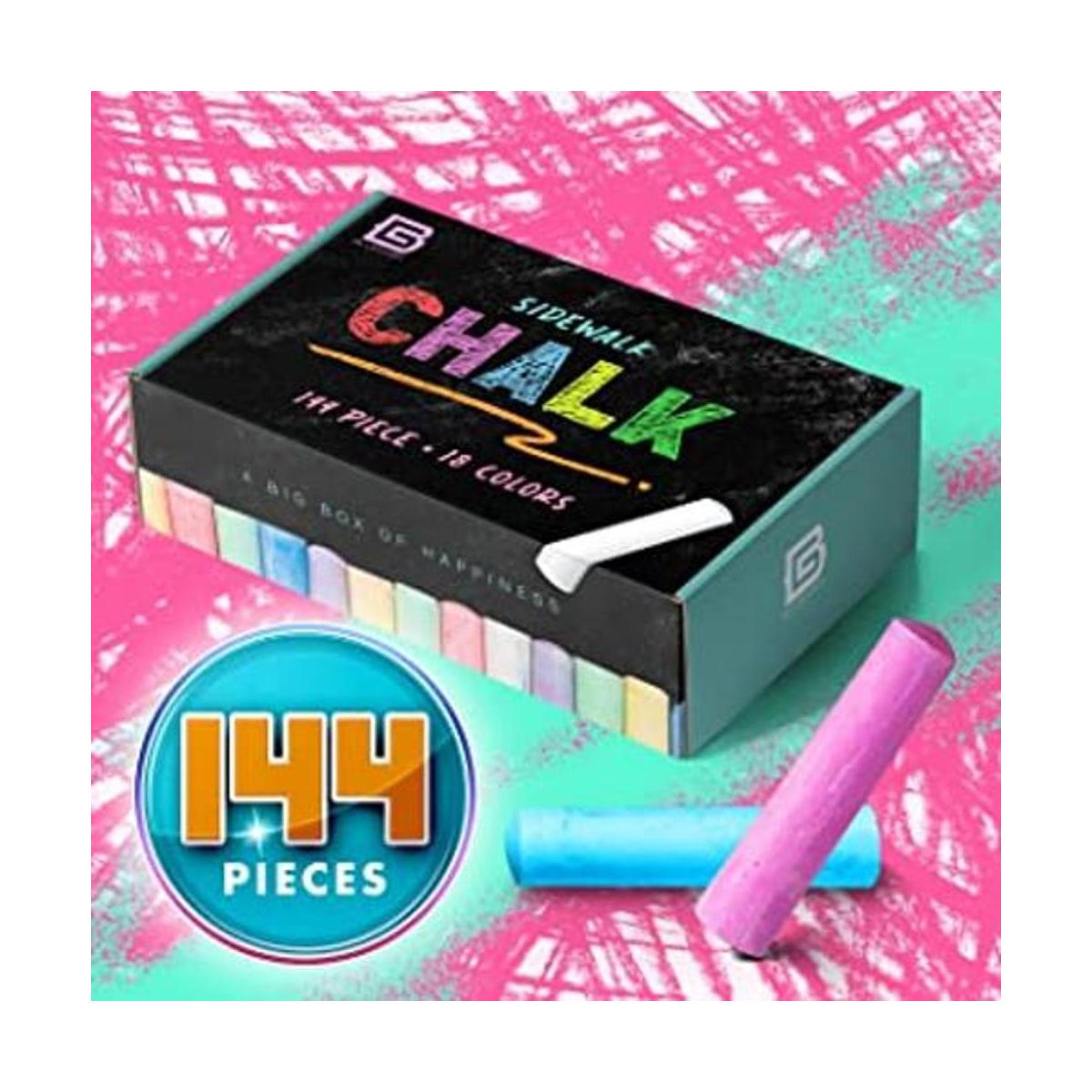 JUMBO Kit de arte de tiza de primera calidad 144 piezas