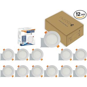 NURATEX Panel de luz LED empotrable delgado de 3.9 in con_1