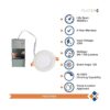 NURATEX Panel de luz LED empotrable delgado de 3.9 in con_3