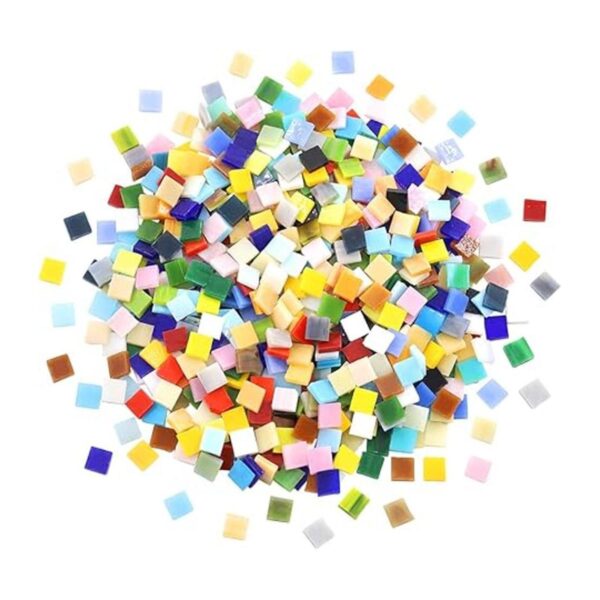 Swpeet Azulejos de mosaico de 1 libra de colores mezclados