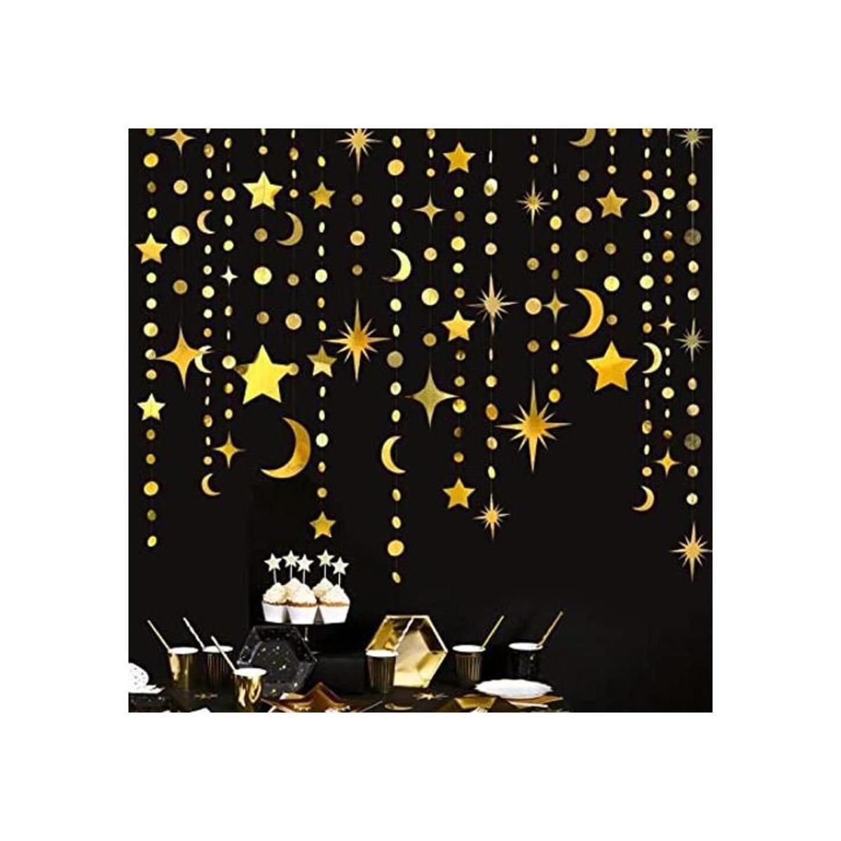 Kit de decoración de fiesta con forma de estrella dorada
