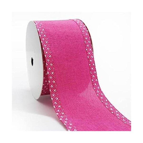 Cintas rosadas de 2.5 x 10 yardas lazos de arpillera para_1