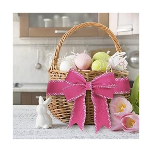 Cintas rosadas de 2.5 x 10 yardas lazos de arpillera para_4