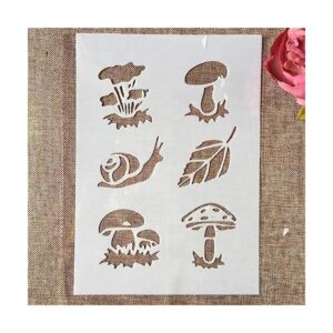 11.4 in A4 hongo caracol hojas DIY capas plantillas_1