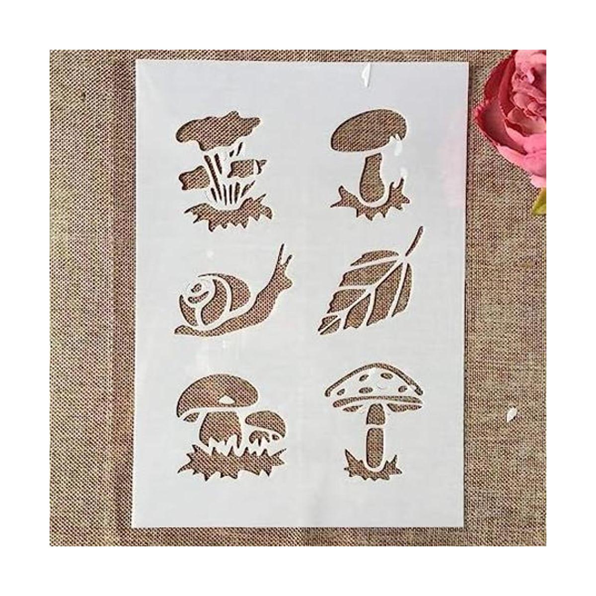 11.4 in A4 hongo caracol hojas DIY capas plantillas
