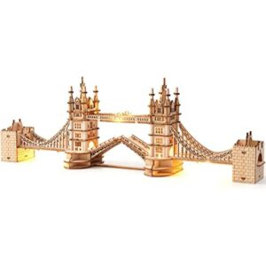 Rolife Rompecabezas de madera 3D DIY London Tower Bridge_1