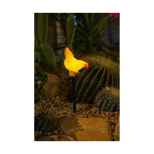 CHUANGFENG Luces solares de pollo estatua de pollo_4
