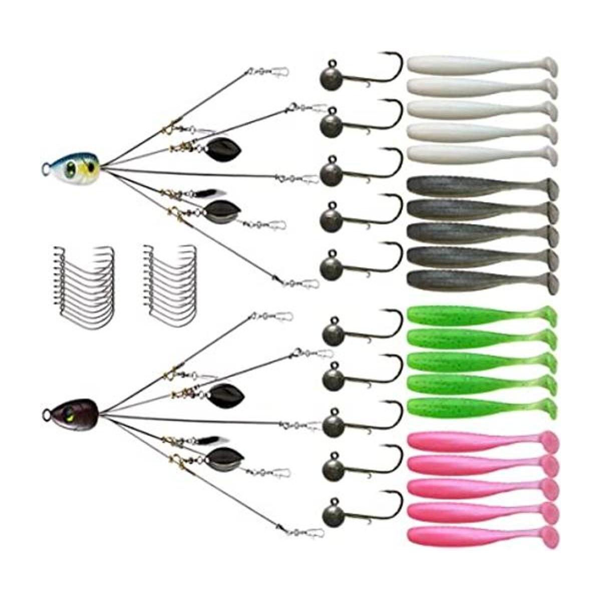 Señuelo de pesca Alabama Rig de 5 brazos aparejo de