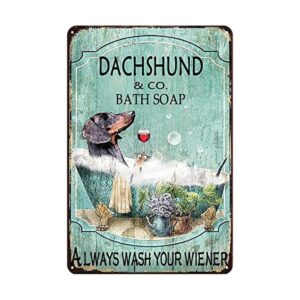 Jacevoo Dachshund Co. Letrero de metal para jabón de