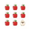 Beadthoven 100 colgantes de aleación de fruta roja con_1