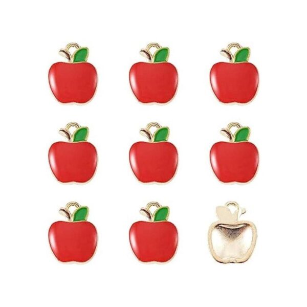 Beadthoven 100 colgantes de aleación de fruta roja con_1