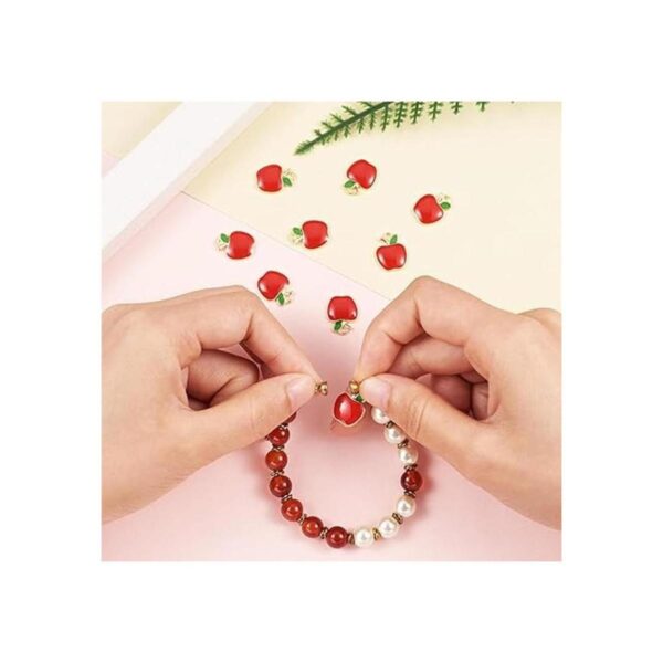 Beadthoven 100 colgantes de aleación de fruta roja con_4