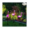 Paquete de 3 luces decorativas de flamenco luces rosas de_1
