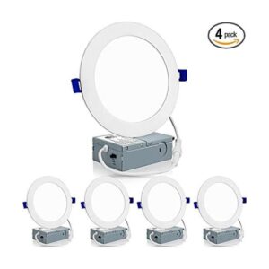 Meconard Paquete de 4 luces LED ultrafinas de 6 pulgadas_1