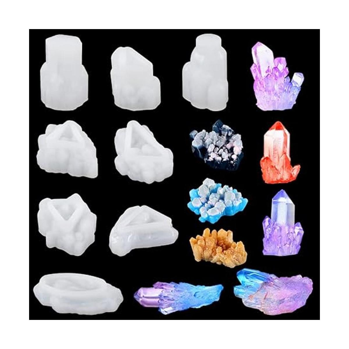 FineInno 8 moldes de resina de cristal moldes de silicona