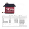 Readytosky Digital 66.1 lbs servo 360 grados alto par