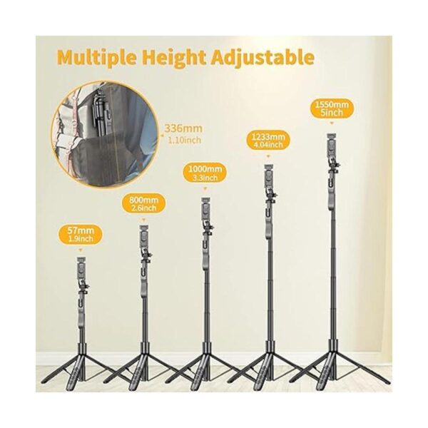Trípode para selfie de 61 pulgadas soporte extensible_5