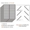 Calcomanías de pared de línea de vinilo blanco