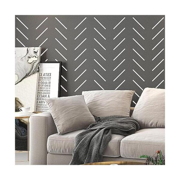 Calcomanías de pared de línea de vinilo blanco
