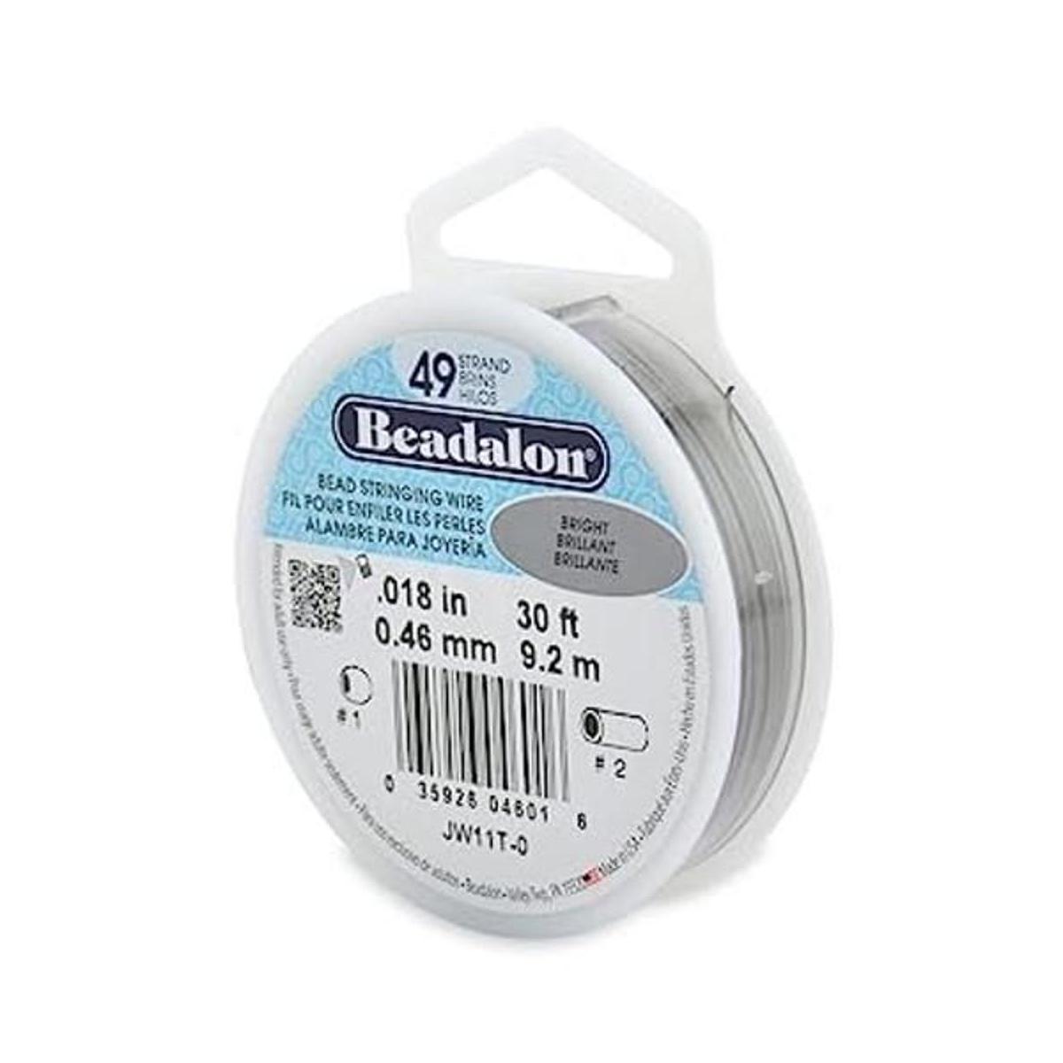 Beadalon 49 hebras 0.018 pulgadas 0.018 in 30 pies 29.9