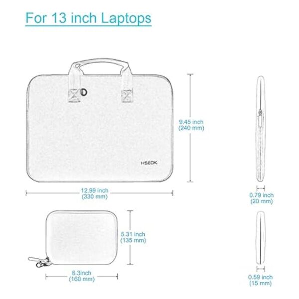 Maletín elástico para portátil de 13 pulgadas con estuche_2