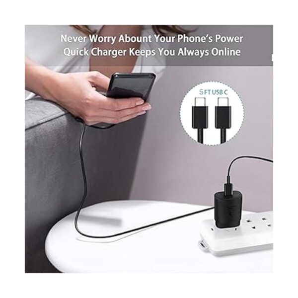 Samsung Cargador de pared USB C de 25 W con cable tipo C_3